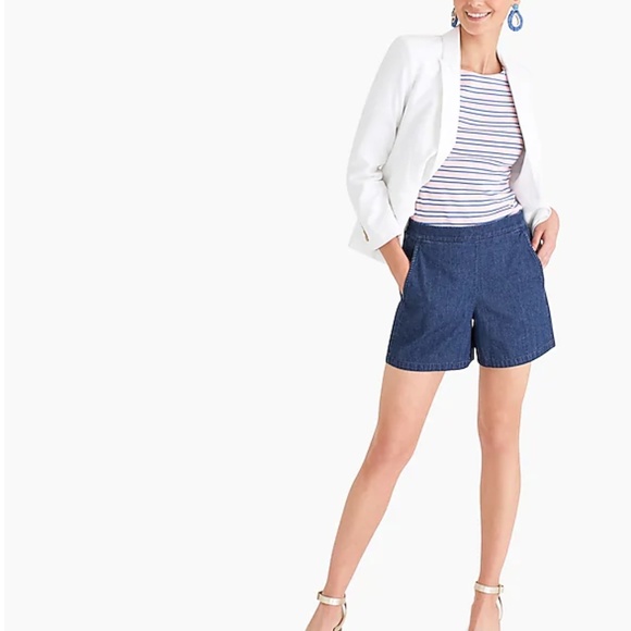 NWT J.Crew Factory Denim Pull-On Utility Short - Picture 2 of 3